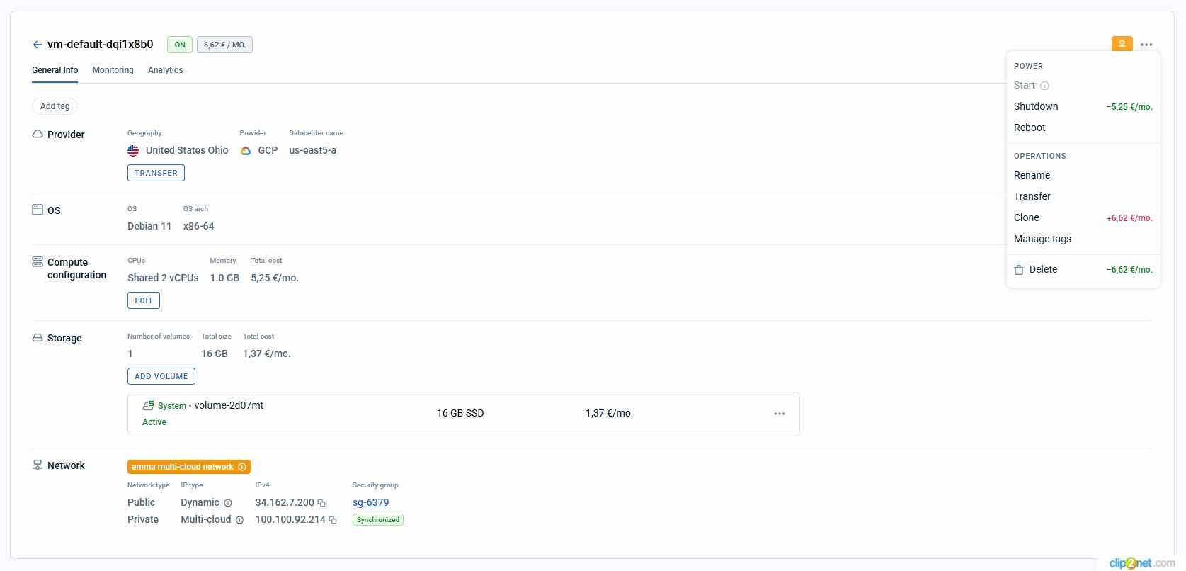 Ellipsis menu