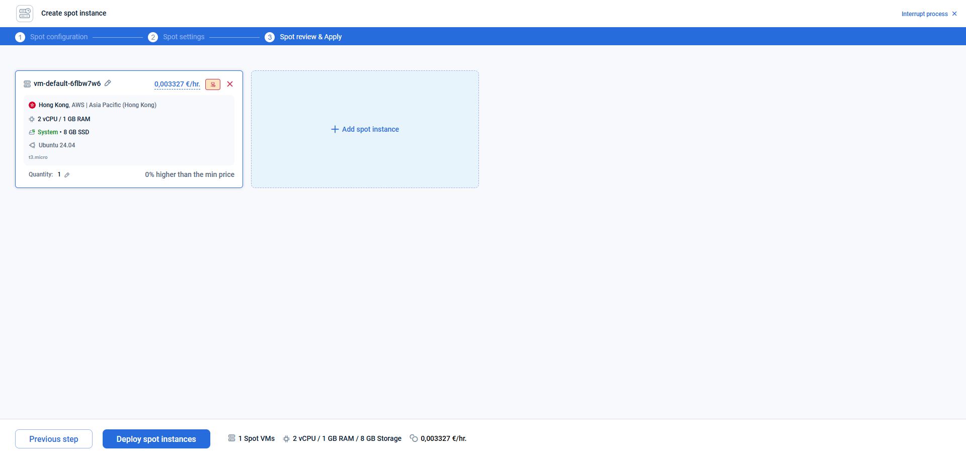 Step 3 - Review and deploy