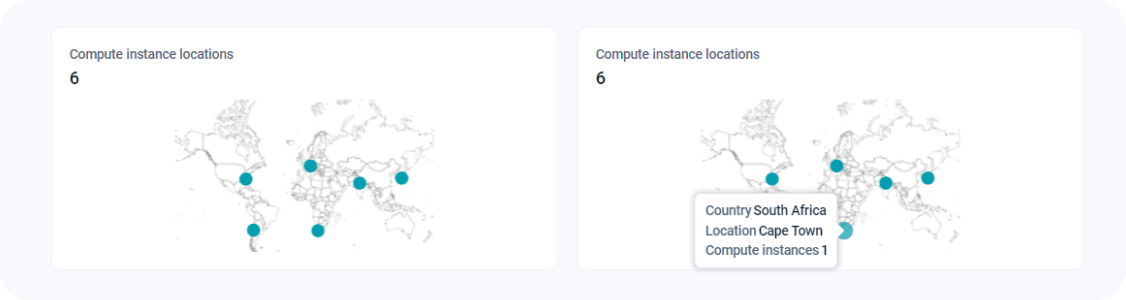 Geographical locations of Spot instances