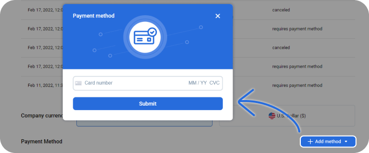 Add payment method