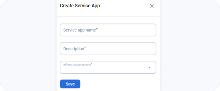Create a project service app