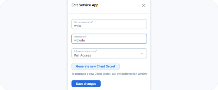 Edit service app