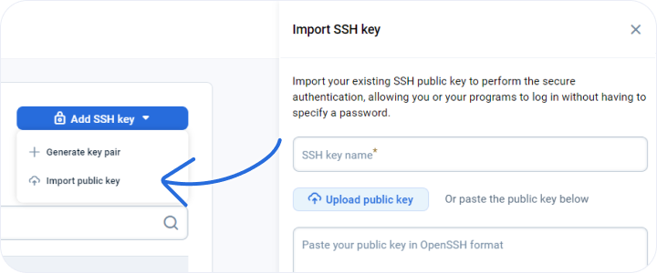 Import SSH Key