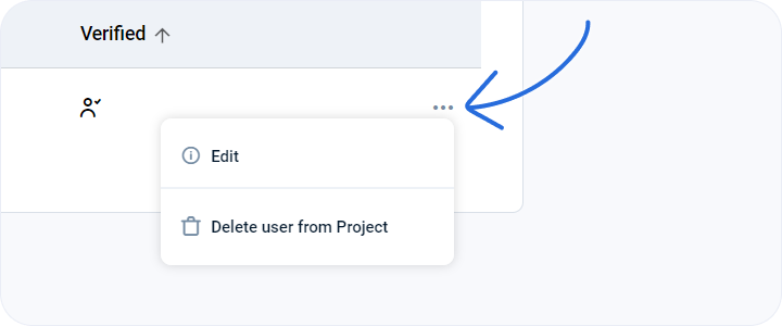 Ellipsis dropdown menu