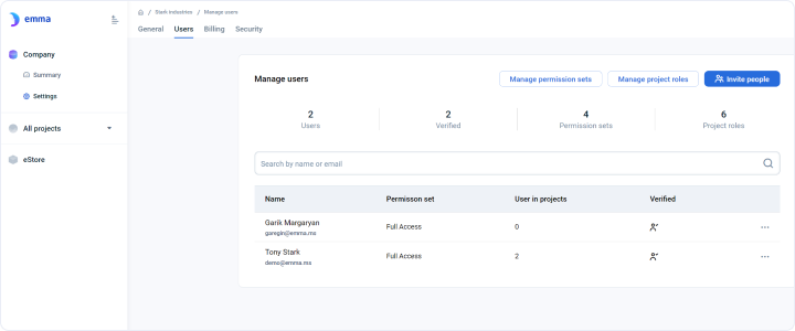 Manage users