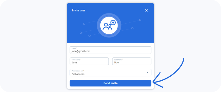 Edit user sidebar