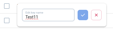 Enter a new key name