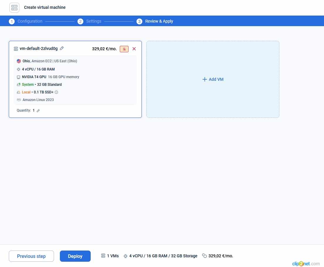 Step 3 - Review and deploy